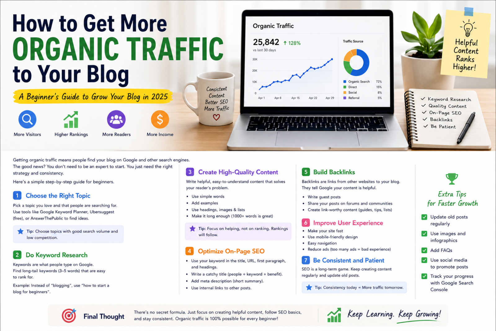 How to Get More Organic Traffic to Your Blog: A Beginner’s SEO Guide